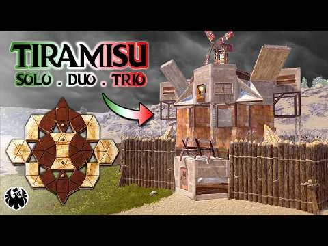 Ракурс 2: TIRAMISU • DUAL Bunker • Shield Wall • Spacious Solo-Duo-Trio RUST BASE